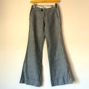 Rubbish Cream Striped Wide Leg Pants